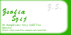 zsofia szij business card